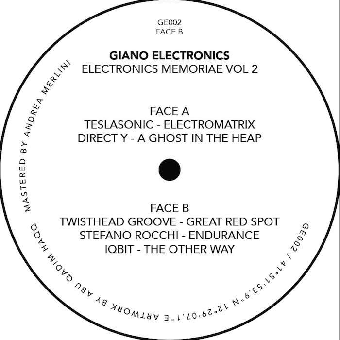 ( GE 002 ) V/A - Electronics Memoriae II ( 12" ) Giano Electronics